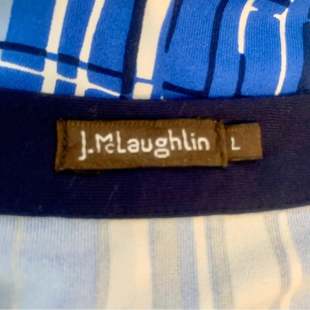 NWOT J. McLaughlin Catalina Cloth shift dress 3/4 Sleeves Size Large Nautical - Picture 9 of 9